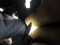 満員電車痴漢！乗車時にお尻を触り無反応を確認すると真後ろのベスポジからスリスリ