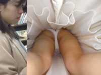 追跡パンチラ！街中からロングスカート美女の後をつけ店内で純白パンツ逆さ撮り