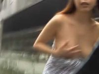 チューブトップズリ下げおっぱいポロリ「なにっ！」怒っても飛び出しちゃう美乳